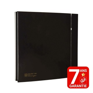 SILENT 100 DESIGN BLACK [- Aérateur axial silencieux - Ventilation mécanique ponctuelle - Unelvent]