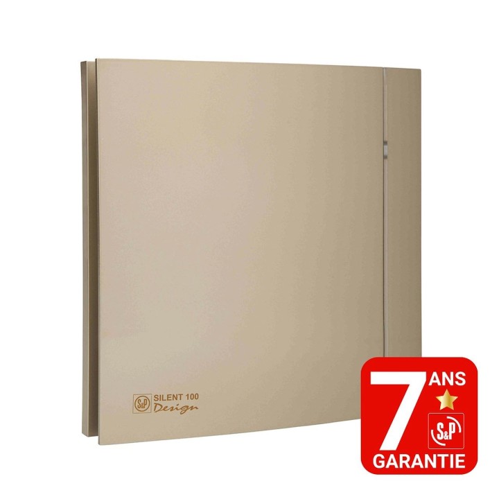 SILENT 100 DESIGN CHAMPAGNE [- Aérateur axial silencieux - Ventilation mécanique ponctuelle - Unelvent]