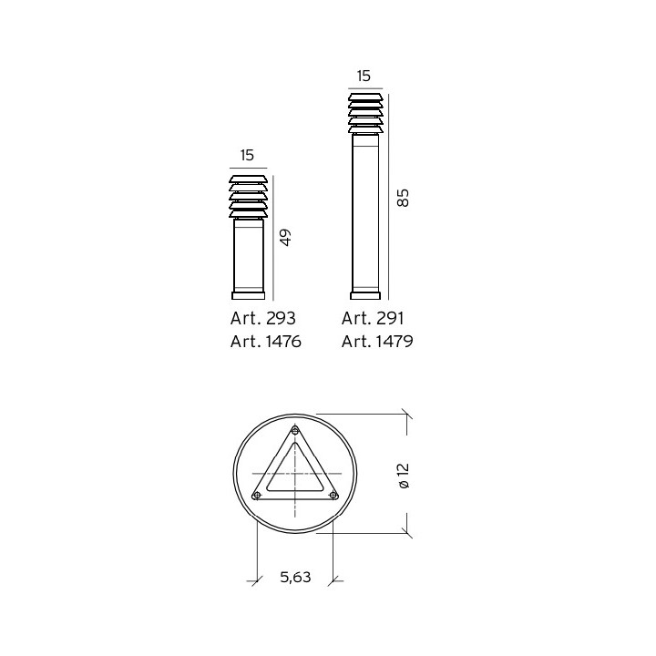 Borne ALTA - Hauteur 85 cm [- Eclairage extérieur - Norlys]