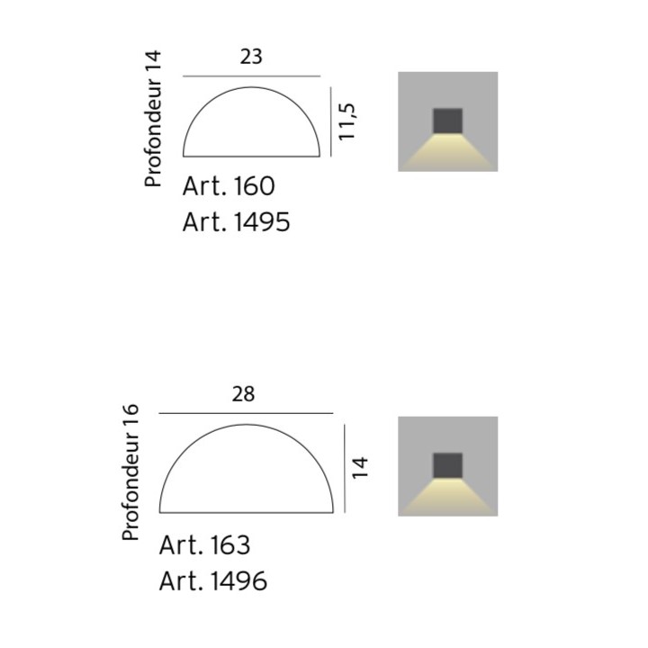 Applique murale PARIS E27 petite taille [- Eclairage extérieur - Norlys]