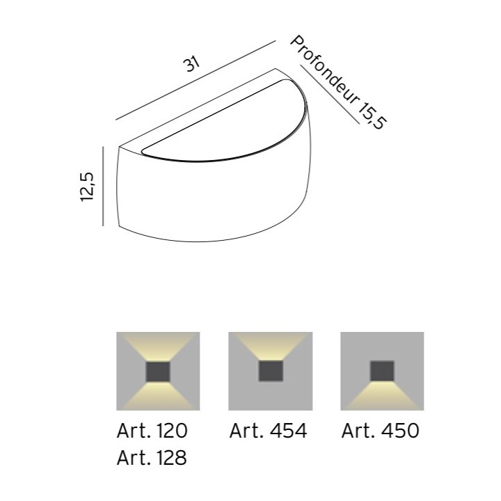 Applique murale VASA LED Fonte d'aluminium [- Eclairage extérieur - Norlys]