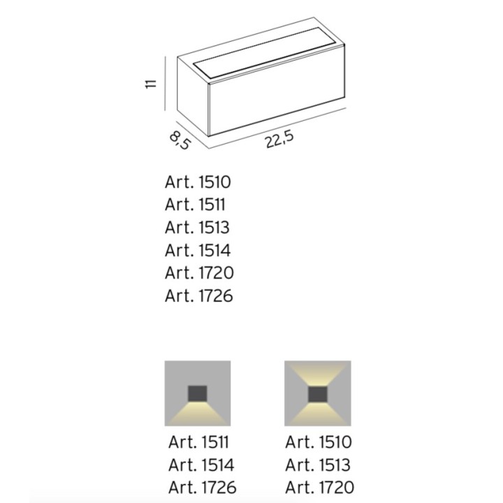 Applique murale ASKER - E27 - Double éclairage [- Eclairage extérieur - Norlys]