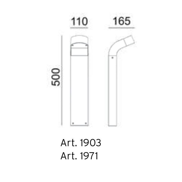 Borne MOLDE - Hauteur 80 cm [- Eclairage extérieur - Norlys]