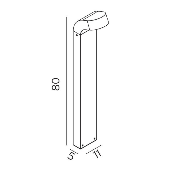 Borne MOLDE - Hauteur 80 cm avec Détecteur IR intégré [- Eclairage extérieur - Norlys]