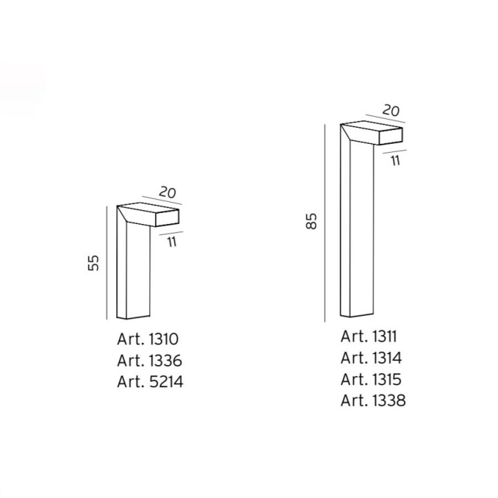 Borne ASKER - Hauteur 85 cm [- Eclairage extérieur - Norlys]