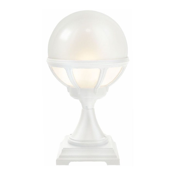 Borne BOLOGNA Globe opale Aluminium [- Eclairage extérieur - Norlys]