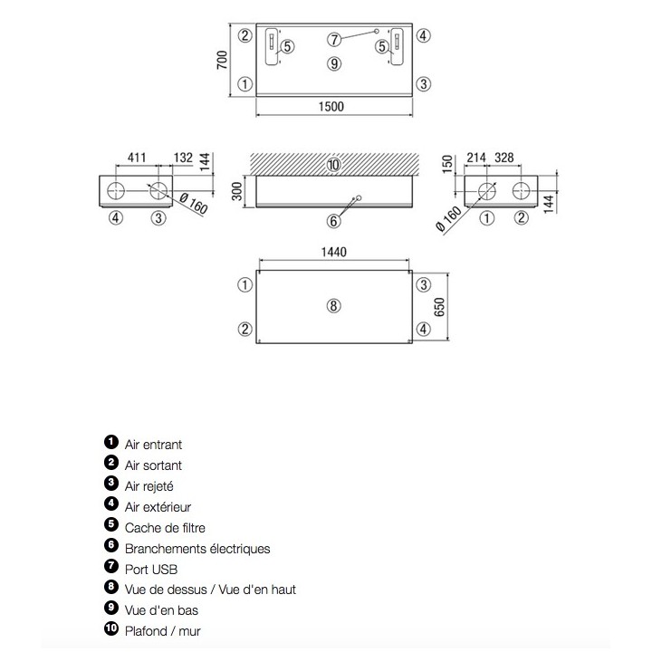 MAICO WS 300 Flat KB [- VMC double flux Haut rendement 0095.0145 - MAICO]