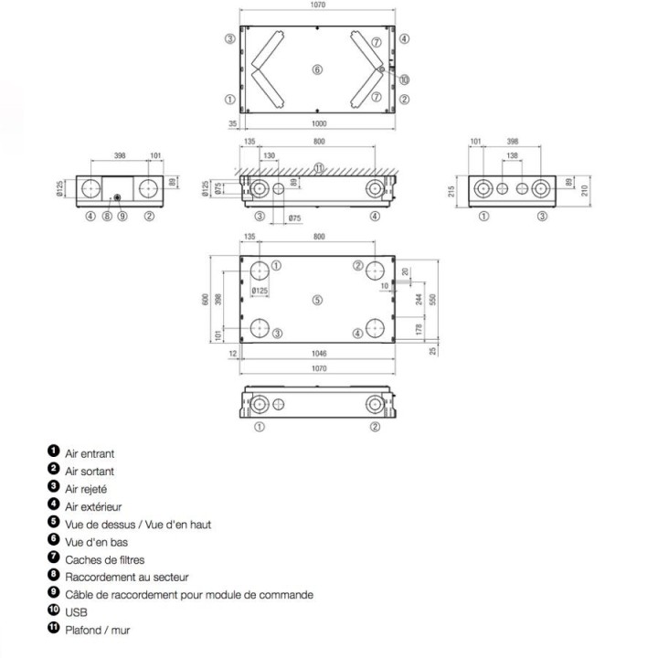 MAICO WS 120 Trio QLV [- VMC double flux Haut rendement 0095.0660 - MAICO]