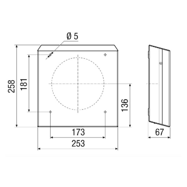 Protection externe coloris acier inoxydable PPB 30 AE [- Accessoire VMC double flux décentralisée PPB 30 - MAICO]