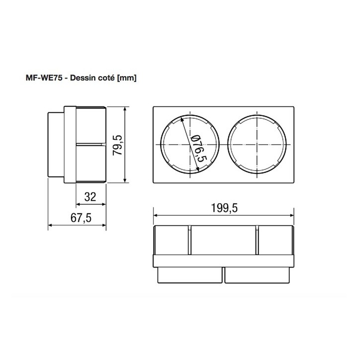 Adaptateurs en tôle WS 75 A [- Accessoire VMC double flux décentralisée - MAICO]