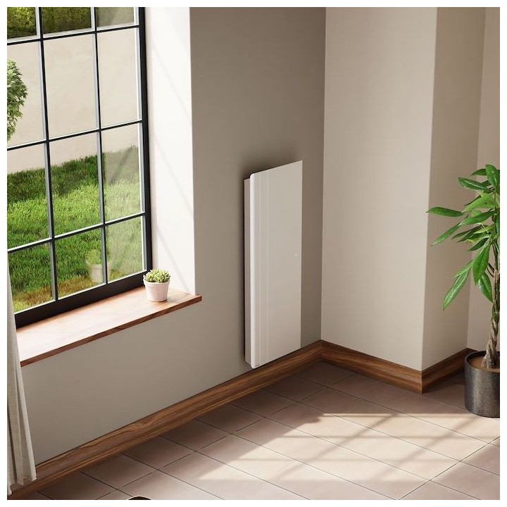 CHAMANE Vertical Blanc [- Radiateur Inertie Fonte - Intuis - Noirot - Applimo - Airelec]