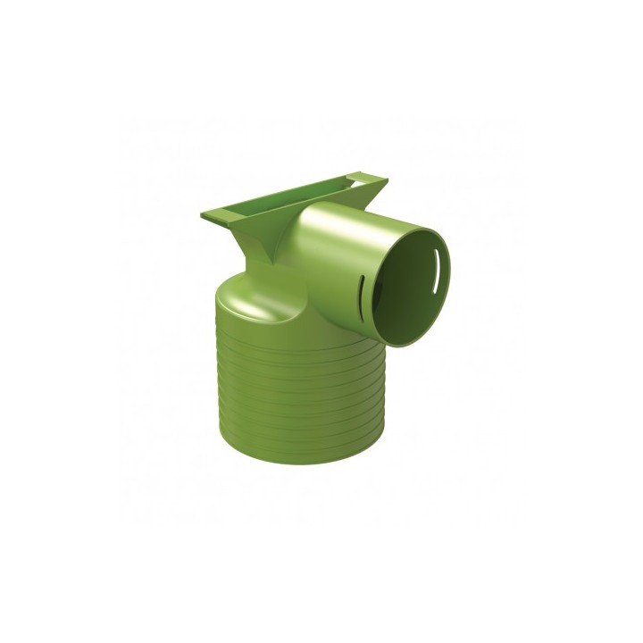 Té de raccordement 90° - 1 x Ø 75 ou 90 pour bouche ronde Ø 125 [- Conduits et accessoires VMC en PEHD - Brink]