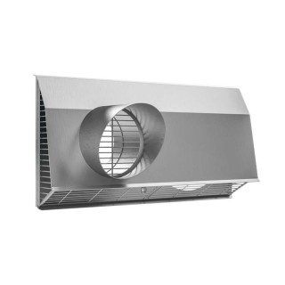 Grille d'air extérieure combinée inox - Droite ou Gauche - Ø 160 mm [- Sorties murales - Zehnder]