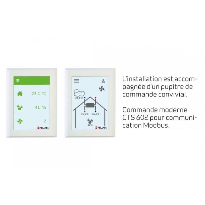 Comfort 350 Polar horizontale CTS602 HMI [- VMC Double flux haut rendement - NILAN]