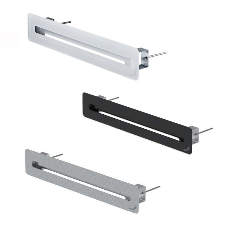 Grille Design Comfogrid Linea 400 mm - finition métal brossé ou Vitrée blanche ou noire [- Réseau ComfoFlat - Zehnder]