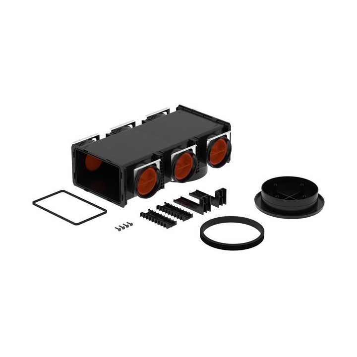 Distributeur ComfoCube Flex 6 x DN 90 et 1 x DN 160 [- Réseau PEHD ComfoTube - Zehnder]