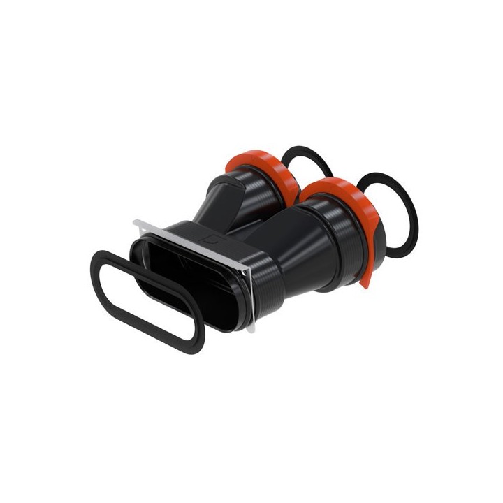 Pièce de transition 2 x 75mm pour conduit plat Comfoflat 51 [- Réseau PEHD Comfoflat 51- Zehnder]