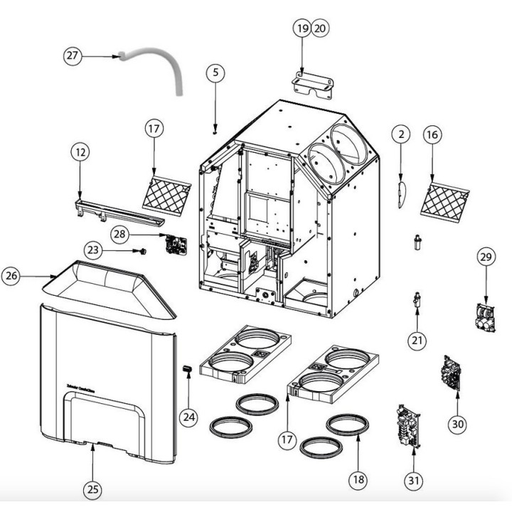 Capuchon plastique pour le raccord des condensat ComfoClime [- Pièce détachée VMC double flux - Ni repris ni échangé - Zehnder]