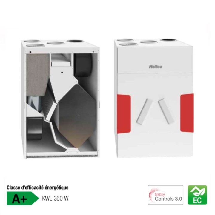 KWL 360 W / 360 W ET (régulation easyControls 3.0) [- VMC Double flux Très Haut Rendement - Helios]