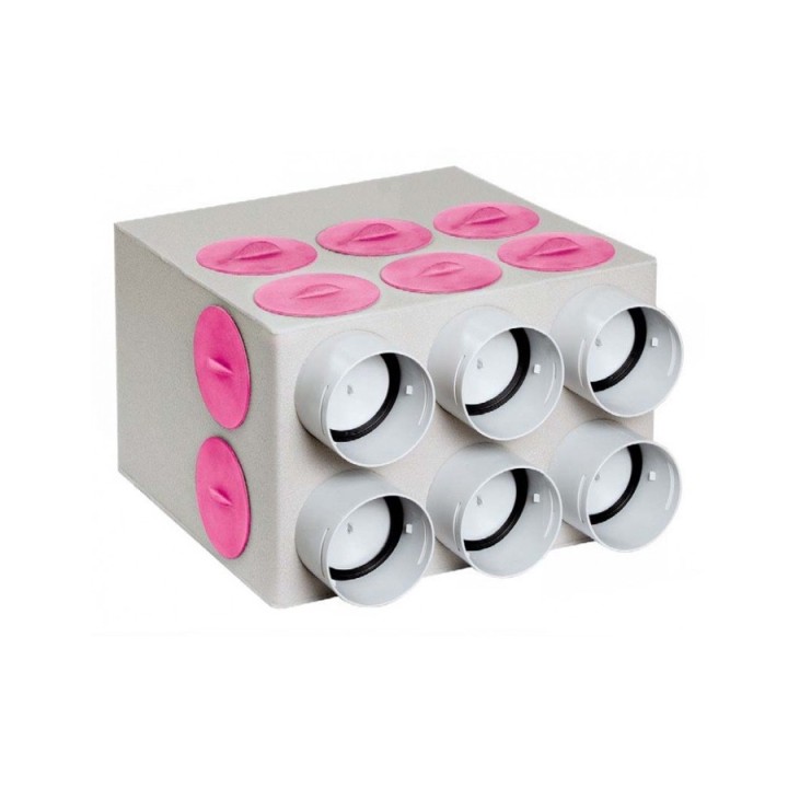 Caisson de distribution d'air Easy Renov Plus M - 6 x Ø 75 [- Répartiteurs VMC en PEHD - Brink]