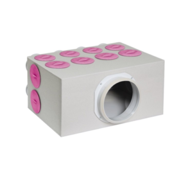 Caisson de distribution d'air Easy Renov Plus L - 8 x Ø 75 [- Répartiteurs VMC en PEHD - Brink]