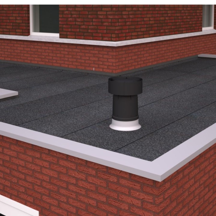 Teminal isolé Ø 160 mm avec solin toit plat [- Sorties de toiture pour VMC double flux - BRINK]