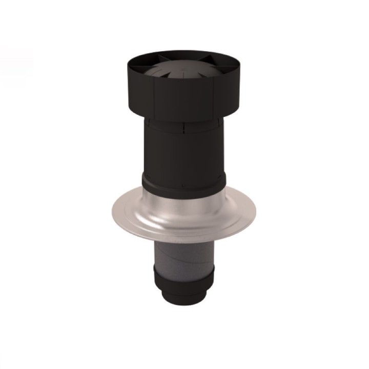 Teminal isolé Ø 160 mm avec solin toit plat [- Sorties de toiture pour VMC double flux - BRINK]