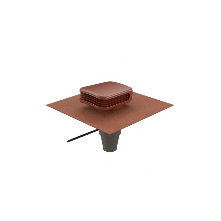 Chapeau toiture univ 2 Tuile Ø 100 à 160 mm 500x600 pente 16-55° [- Sortie toiture VMC - BRINK]