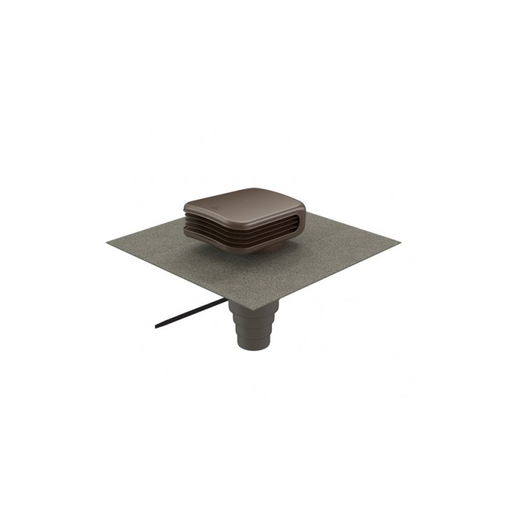 Chapeau toiture univ 2 Tuile Ø 100 à 160 mm 500x600 pente 16-55° [- Sortie toiture VMC - BRINK]