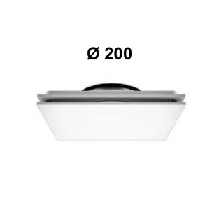Diffuseur carré design LKA 200 - Ø 200 mm - Acier galvanisé peinture époxy Blanc [- Bouches et grilles - Brink]