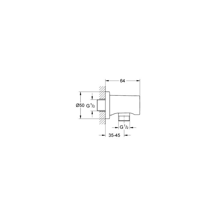RAINSHOWER - Coude à encastrer 1/2" [- Accessoires Robinetterie Hydrothérapie - GROHE]