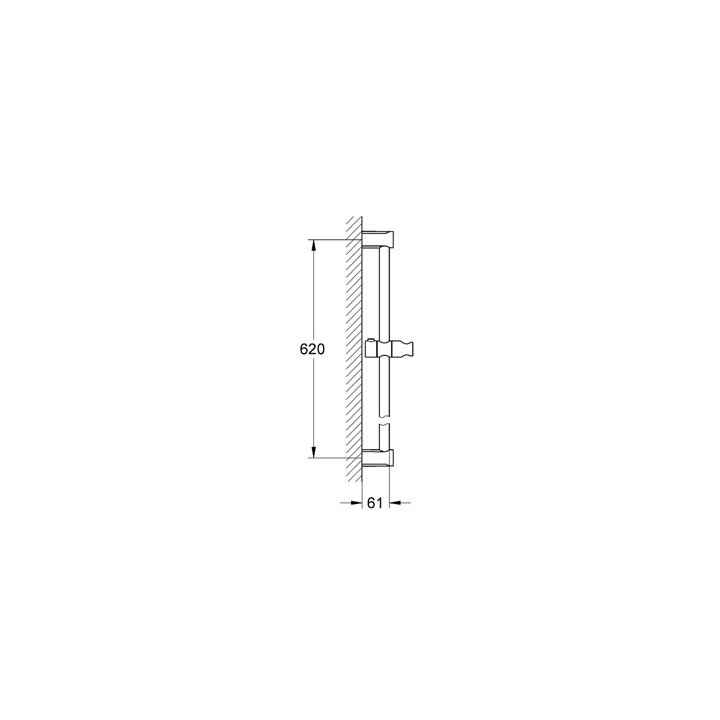 NOUVELLE TEMPESTA COSMOPOLITAN - Barre de douche 600 mm [- Robinetterie Hydrothérapie - GROHE]