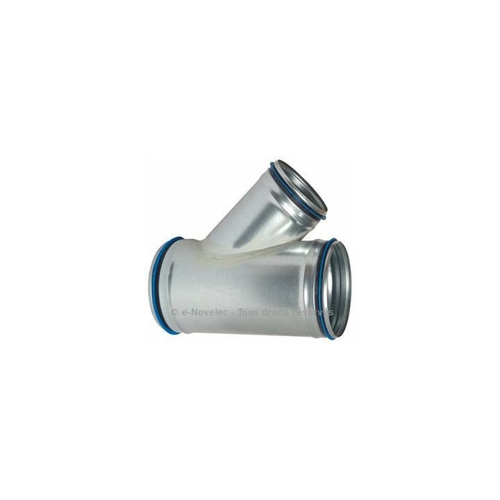 Té oblique 45° galva avec joint [- accessoires galvanisés VMC - Atlantic / Unelvent]