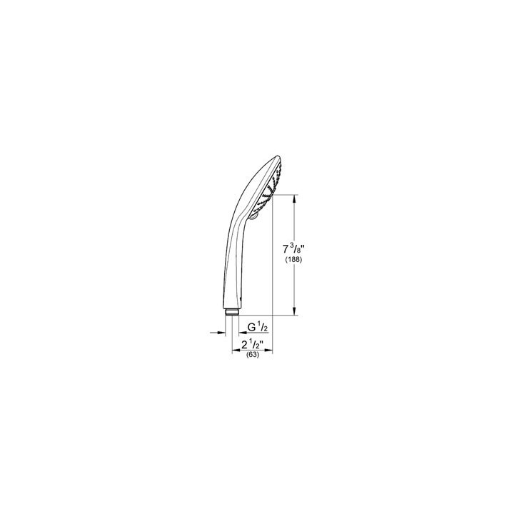 EUPHORIA - Douchette à main Massage 1/2" - 3 jets Economie eau [- Robinetterie Hydrothérapie - GROHE]
