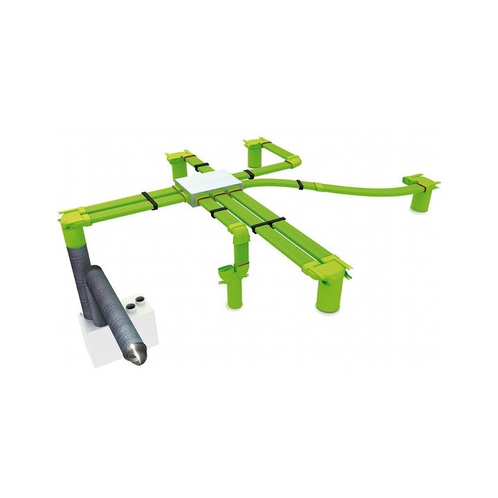 Joints réseau polyéthylène (4 ou 5 pièces) - XJ [- Conduits et accessoires VMC en PE - Réseau Clip & Go - Atlantic]
