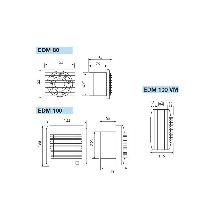 EDM 80 [- Aérateur axial mural ou en plafond - Ventilation mécanique ponctuelle - Unelvent]