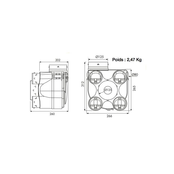 Venturia 4SN [- VMC seule - VMC Simple flux Autoreglable - Unelvent]