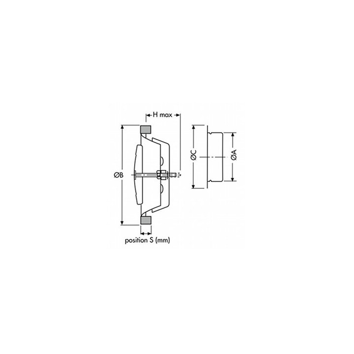 Bouche extraction / insufflation métallique - BEM - Ø 80, 100, 125, 160 et 200 mm [- bouches VMC à débit réglable - S&P]
