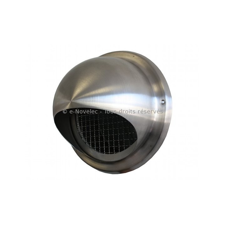 Buse d'entrée ou de sortie d'air murale INOX Ø 100, 125, 150 et 160 [- accessoire VMC Double flux - Unelvent]