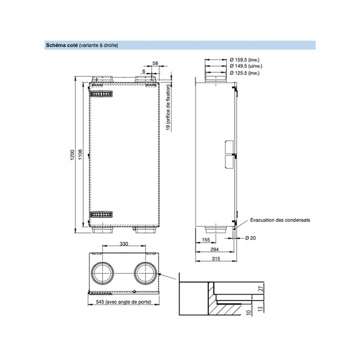 ComfoAir 200 [- VMC double flux Haut rendement - Zehnder]