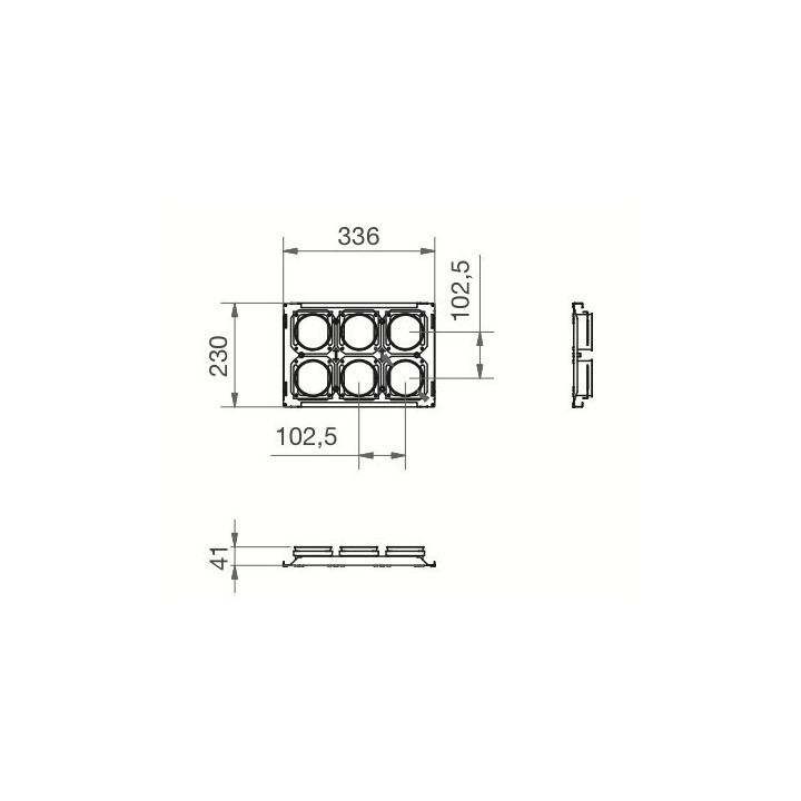 Plaque de raccordement 6 piquages pour caisson de répartition - ComfoWell 320 [- Réseau PEHD ComfoTube - Zehnder]