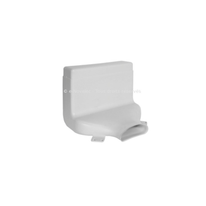 Manchette rectangulaire coudée - 1 piquage ovale - Optiflex [- Conduits Polyéthylène et accessoires VMC - Aldès]