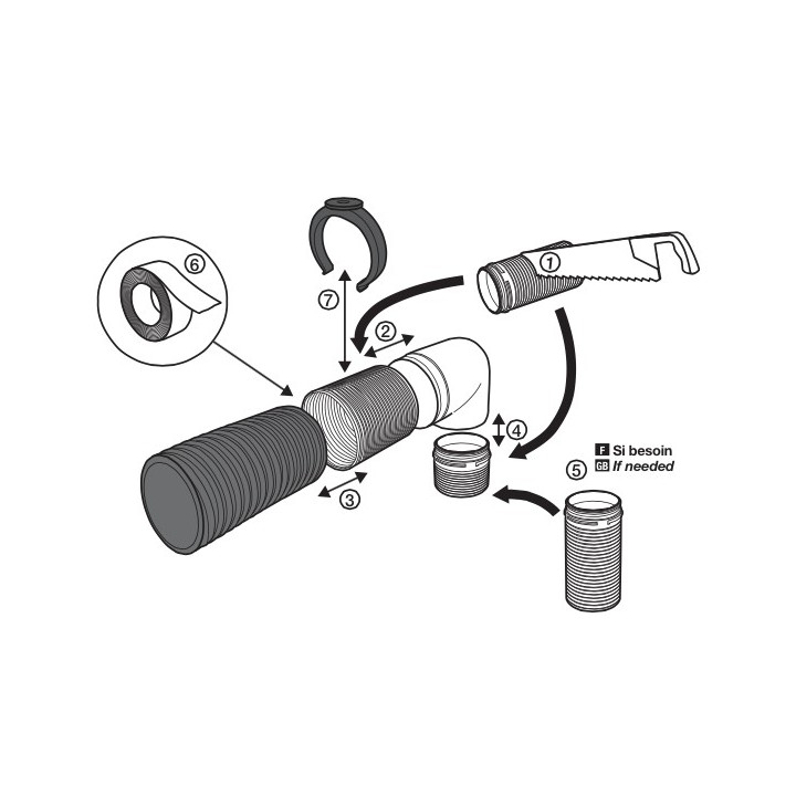 Kit Autoréglable T3/T4 Extraction et Insufflation - OPTIFLEX ECO [- Kits bouches pour réseau PEHD 75 ext. - Aldès]