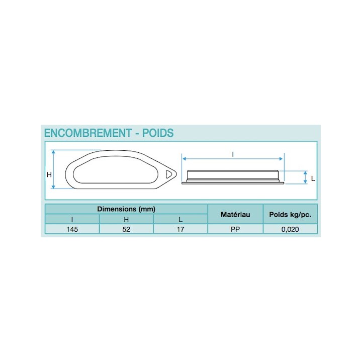 Bouchons ovales (sac de 5) - Optiflex [- Conduits Polyéthylène et accessoires VMC - Aldès]
