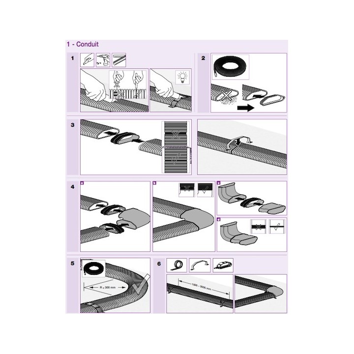 Coude 90° ovale horizontal - Optiflex [- Conduits Polyéthylène et accessoires VMC - Aldès]