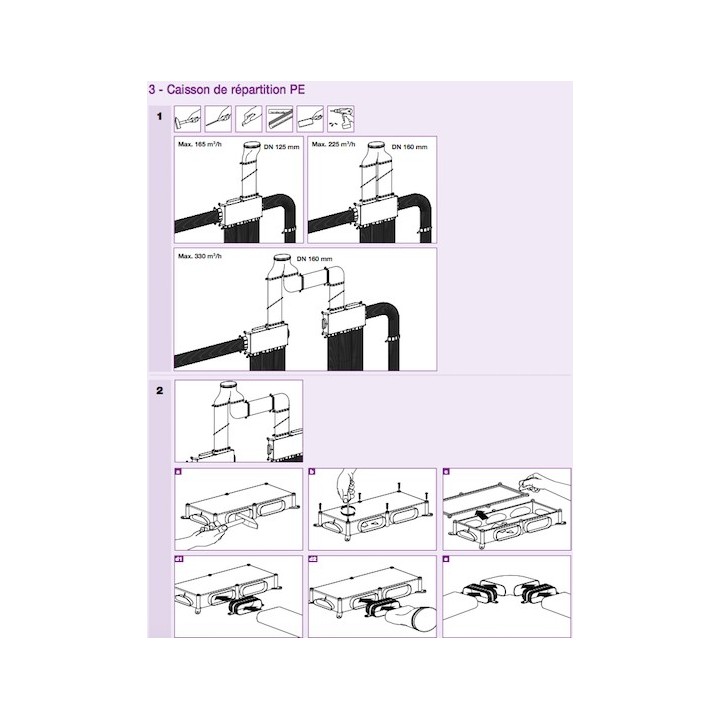 Culotte caisson PE Ø160 - Optiflex [- Conduits Polyéthylène et accessoires VMC - Aldès]