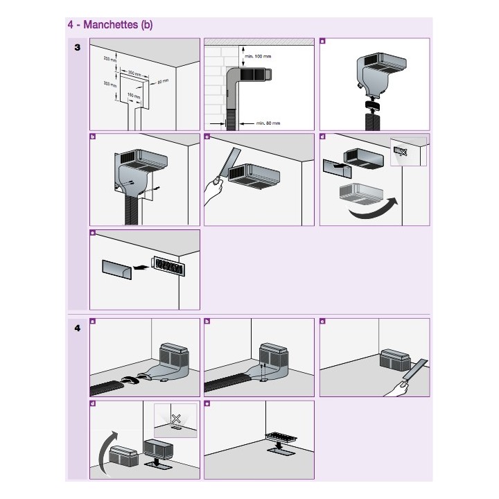 Manchette coudée - 1 piquage ovale - Optiflex [- Conduits Polyéthylène et accessoires VMC - Aldès]