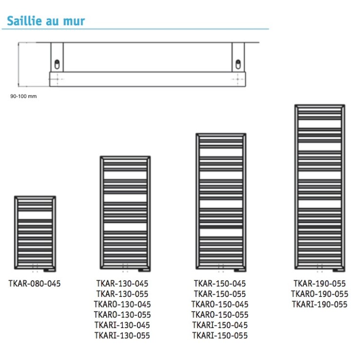 KADRANE SPA Mixte Chromé avec resistance [- AKARO-GF - Sèche-serviettes ACOVA (Chauffage Central + résistance électrique)]