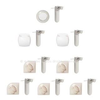 Kit Autoréglable T3/T4 Extraction et Insufflation - OPTIFLEX 75 [- Kits bouches pour réseau PEHD 75 ext. - Aldès]