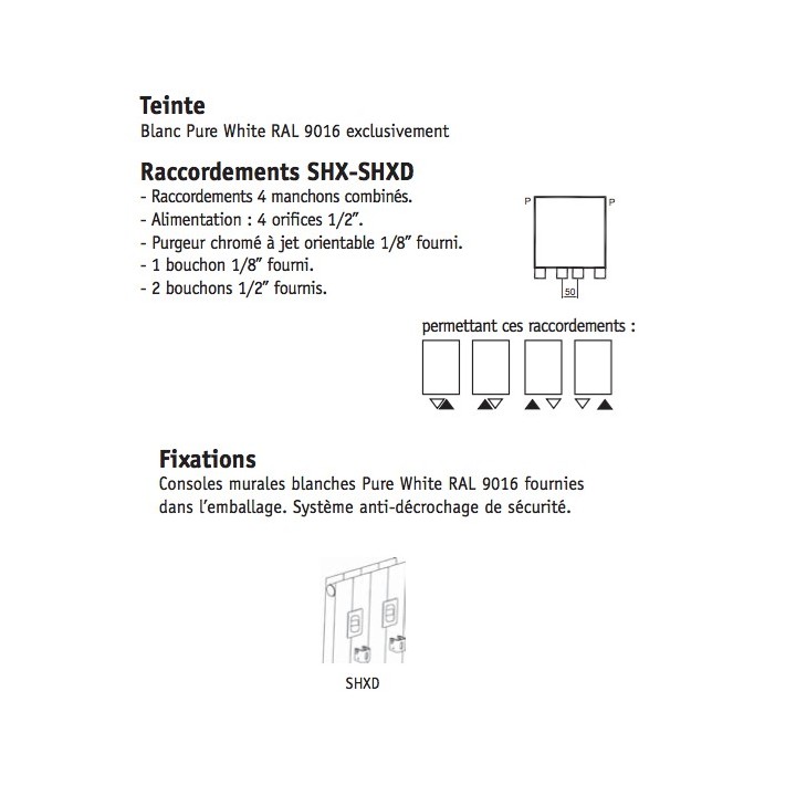 FASSANE Horizontal à éléments verticaux SHXD [- Radiateur Chauffage Central - en Stock chez ACOVA]